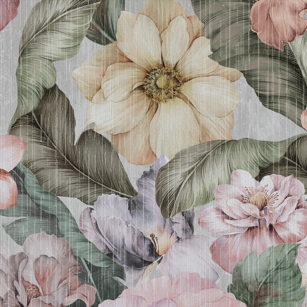 Carrelage imitation papier peint - Poésie rose - 60x120 - Carrelage Market, image size:1000x1000