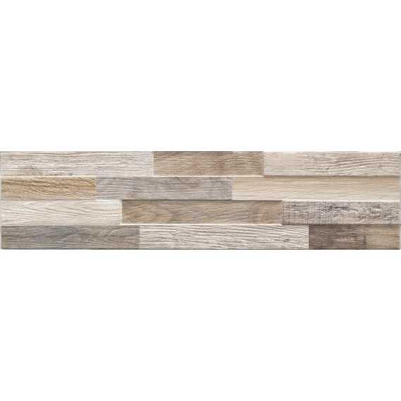 Plaquette de parement céramique Wall art Taupe relief 3D Carrelage